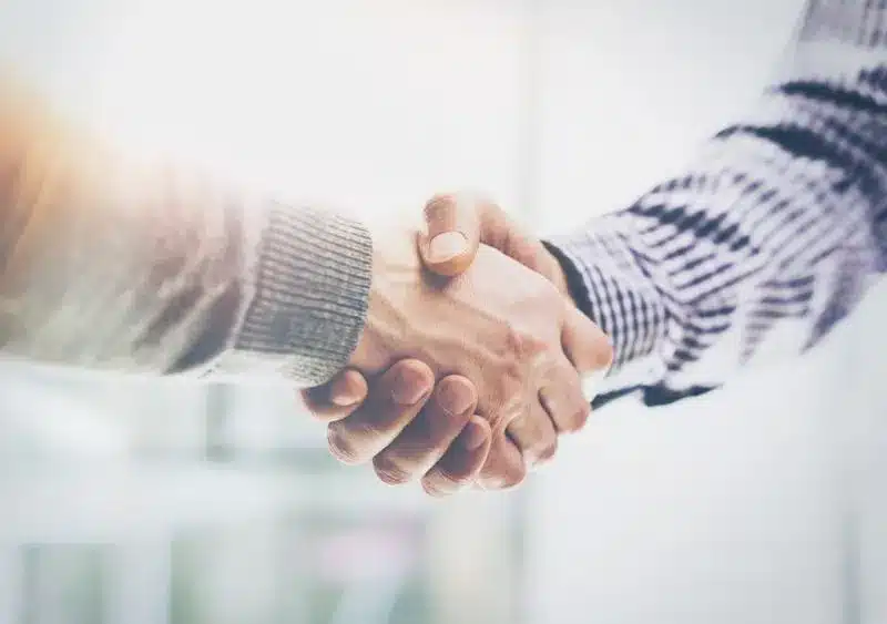 Shaking hands